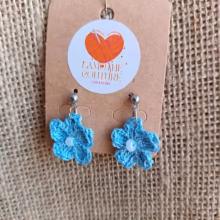 Boucles d’oreilles “Bleuet”